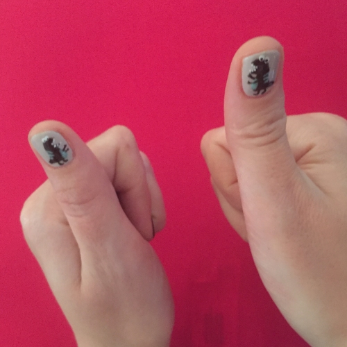 nails by natalie rose london mobile nail technician manicure pedicure t-rex dinosaur nail art lancaster gate