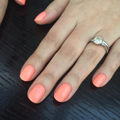 nails by natalie rose london mobile nail technician manicure orange by gelish 'I'm brighter than you