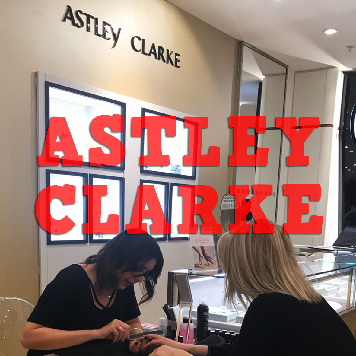 Astley Clarke at Christmas nails by natalie rose