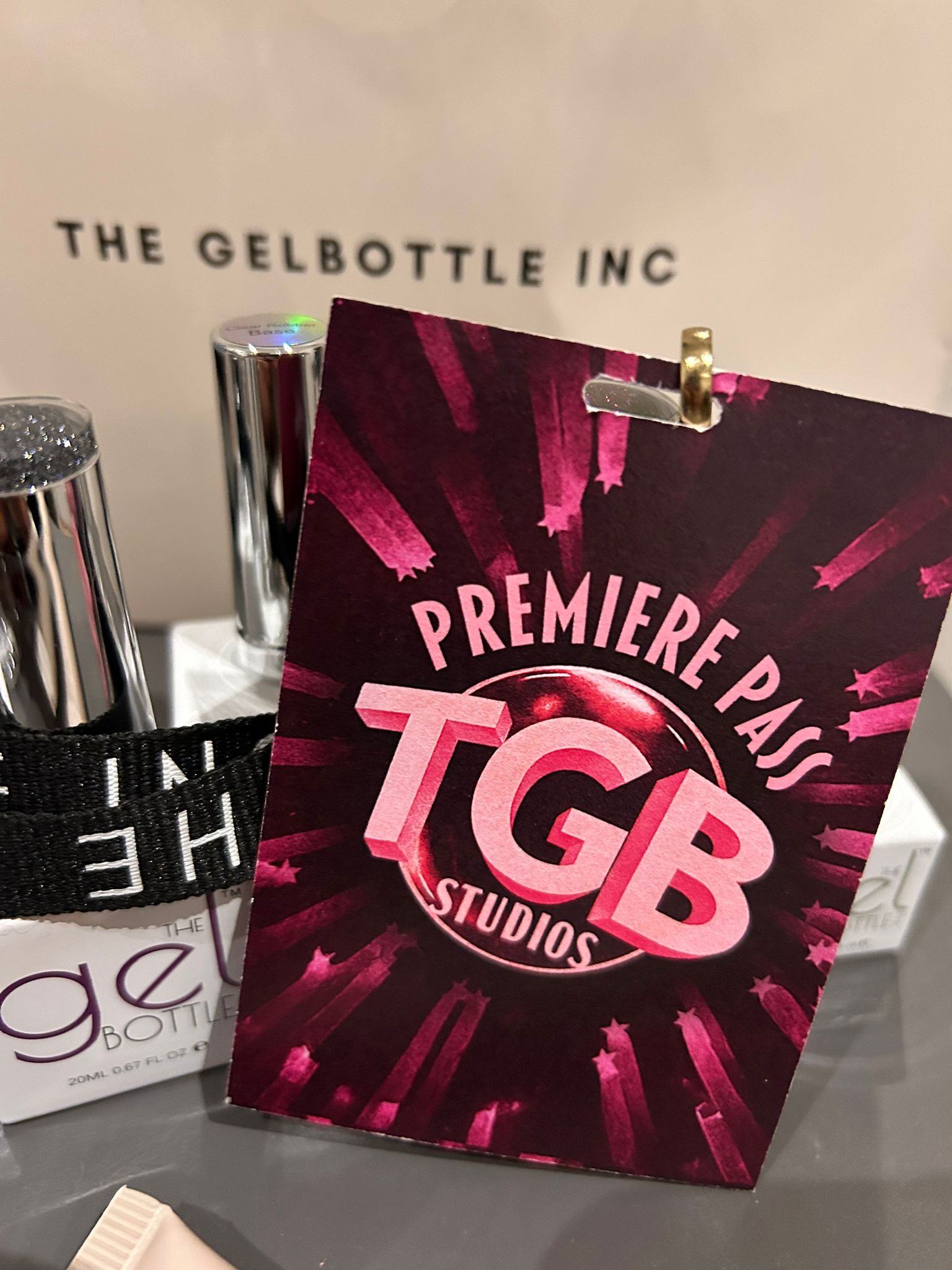 The GelBottle Tinseltown launch event at White City House with glam décor and guests enjoying drinks