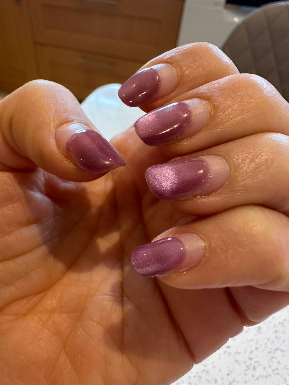 nails by natalie rose londoin mobile manicure Katie’s 8 weeks nails
